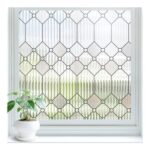 Lifetree Leaded Reeded Glass Window Film, Privacy, Frosted, 44.5×200 Cm