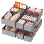 Lifewit 12 Pack Drawer Organiser, Dividers for Closet, Light Grey sold by Lifewit Home UK FBA