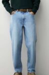 Light Blue Denim Relaxed Fit Belted Jeans ( 28-40 ) – Free C&C