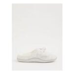 Light Grey Jersey Bow Mule Slippers – Size Medium or Large – Free CC