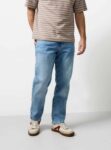 Light Wash Free Fit Straight Leg Jeans 44S