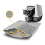 Lionto Cat Litter Mat, Honeycomb, 61×38 Cm, Grey