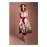 Lisa Tan Collared Printed Midi Dress