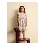 Little Edit Palm Print Frill Sleeve Dress