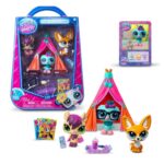 Littlest Pet Shop Slumber Party Squad Play Pack – 3 Mini Pets & Accessories