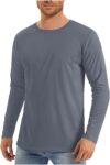 Long Sleeve T Shirt Mens UV Protection Pullover Crew Neck Top