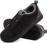 LongBay Mens Loafer Slippers Warm Gift House Shoes Indoor Outdoor Winter