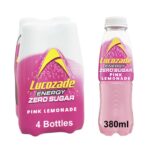 Lucozade Energy Zero Pink Lemonade 380ml (Pack of 4) S&S £2.02/£1.91