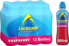 Lucozade Sport Raspberry Sports Drink, 12 x 500ml