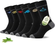 MAKABO Mens Dress Crew Socks 6/12/18 Pairs Bamboo Viscose Soft Breathable