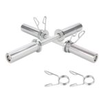 MAXSTRENGTH Olympic Dumbbell Bars, Pair, 2 In, Chrome