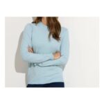 M&Co Light Blue Frill Neck Knitted Jumper