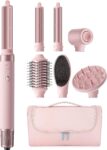 MESCOMB 6-in-1 Air Styler – Hair Dryer Brush with Auto-Wrap Curlers, Diffuser, Volumising Brush & Smoothing Comb, Multi Hair Styler for Drying, Curling, Straightening & Blowouts with Storage Box