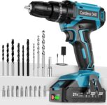 MHPRO Cordless Hammer Drill 21V, Power Drill Driver, 253 Torque, 2 Speed