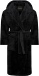 MICHAEL PAUL Dressing Gowns for Men Super Soft Snuggle Hooded Dressing Gown in Grey Navy Black Mens Warm and Cozy Fleece Nightwear Robe Gifts for Him