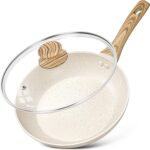 MICHELANGELO 20cm Frying Pan with Lid, Small Pan Non-Toxic