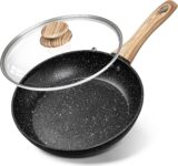 MICHELANGELO Non-Stick Pan with Lid 26 cm, Omelette Pan for Induction