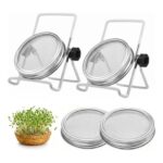 MIGIFTDY 2-Pack Sprouting Lids for Wide Mouth Mason Jars