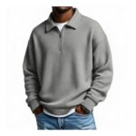 MOKBAY Mens Turtleneck Knit Fleece Sweatshirt