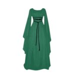 MOKBAY plus Size Halloween Dress Vampire Pirate Witch Green