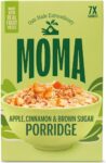 MOMA – Apple, Cinnamon & Brown Sugar Porridge Sachets – 7 x 40g – Made with British Wholegrain Jumbo Oats High in Fibre Plant-Based Contains Real Fruit Pieces Vegan