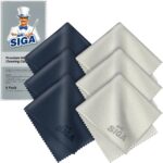 MR.SIGA Microfibre Glasses Cleaning Cloth, Spectacle Cleaner Cloth, 6 Pack