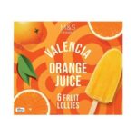 M&S 6 Valencia Orange Juice Ice Lollies