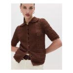 M&S Cotton Blend Open Stitch Cardigan