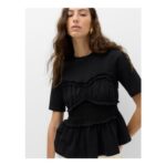 M&S Pure Cotton Ruffle Top