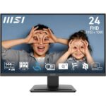MSI PRO MP243L E14 24-Inch Computer Monitor, 1920×1080 FHD, IPS, 144Hz, 1ms, HDR Ready, AMD FreeSync, Eye Care, HDMI 2.0, Frame-less – Black
