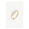 MUCHV Adjustable Ring with Marquise Crystal Crown
