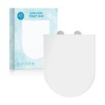 MUJIUSHI Soft-Close Toilet Seat with Quick Release White Adjustable Hinges