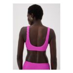 Magenta Crinkle Scoop Bikini Top