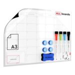 Magnetic Fridge Calendar A3 with Magnets, Shopping List, Monthly Planner