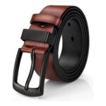 Maikun Brown Designer Leather Mens Belt for Jeans and Trousers