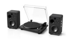 Majority Stylo Automatic Bluetooth Turntable & D70X Wireless Active Speakers Combo ( VIP / AT3600L / Carbon Fibre tonearm )