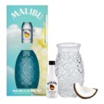 Malibu Coconut Rum Miniature Glass Gift Set