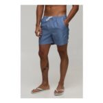 Man Abstract Print mid Length Swim Short