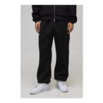 Man Baggy Fit Bonded Scuba Cuffed Joggers