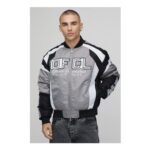Man Nylon Moto Bomber Jacket
