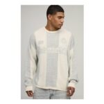 Man Oversized Knitted Mesh Sports Top
