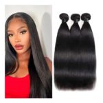 ManeMajesty 12A Straight Brazilian Virgin Hair Bundles, 3 Pcs, 8in
