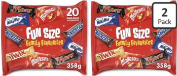 Mars Fun Size Family Favourites Variety Bag – Pack of 40, 716g – £5.60/£6.30 S&S