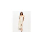 Maternity White Floral Print Milkmaid Midi Dress
