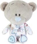 Me to You Tiny Tatty Teddy New Baby Boy Plush, 15cm Bear – Official Collection, Blue, White, Grey