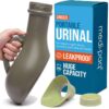 Medipaq Portable Urinal 1.2L, Male & Female Pee Bottle, Army Green