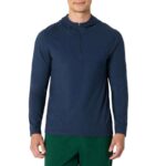 Mens Athletic Soft Performance Lightweight Quarter-Zip Long Sleeve Running Gym Workout Top – Medium