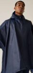 Mens Fedrik Waterproof Poncho Jacket Navy