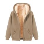 Mens Full-Zip Fleece Hoodie Jacket Teddy Bear Coat