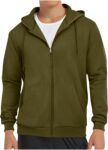 Mens Hoodie Full Zip Jumper Regular Fit Pullover Classic Basic Top